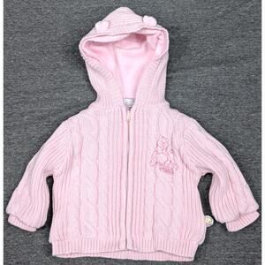 WALT DISNEY COLLECTION Infant Sweater - Pink, Piglet, Hoodie, Full Zip, Size 6M